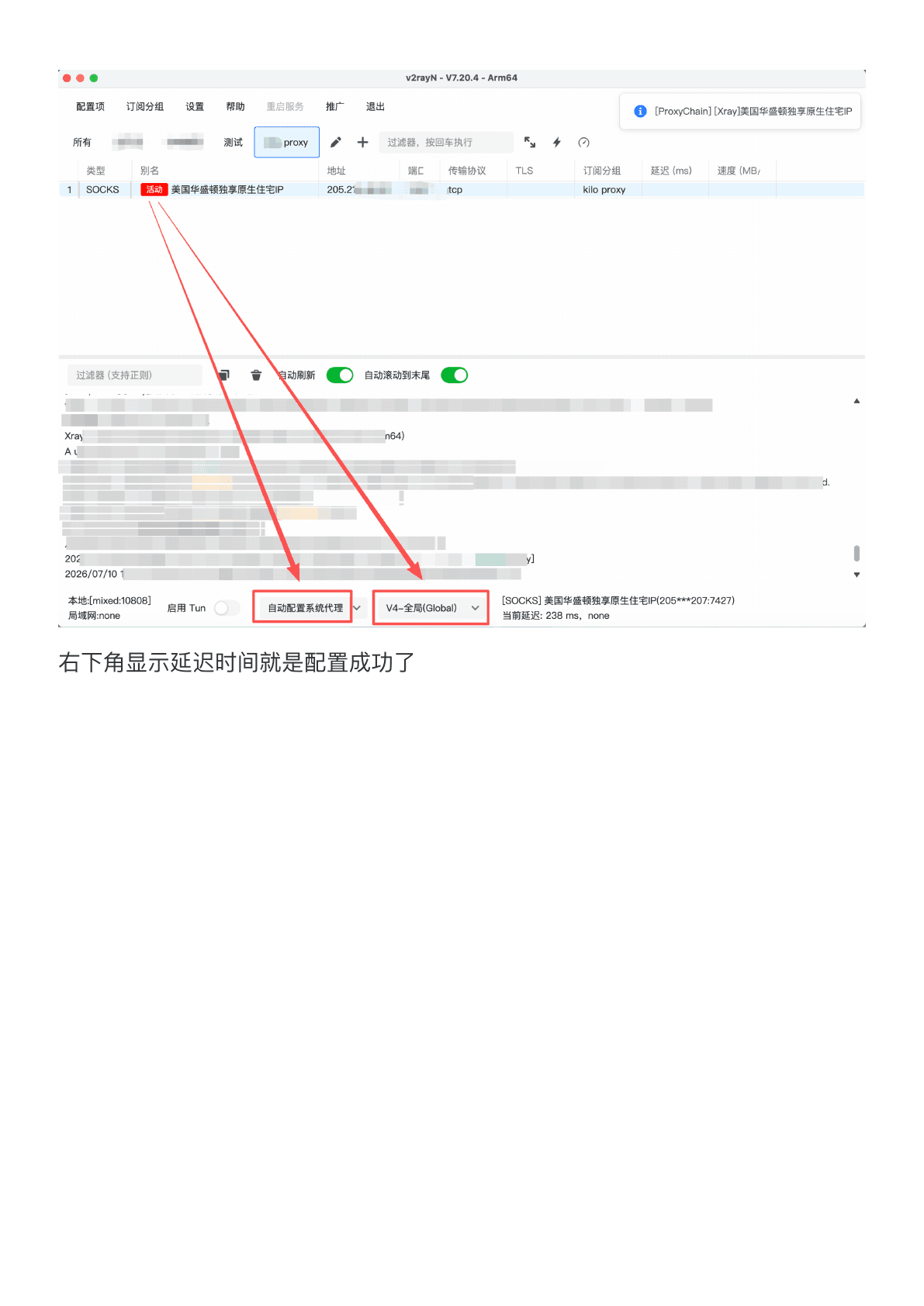 v2rayN 配置教程 - 启用系统代理并开始使用